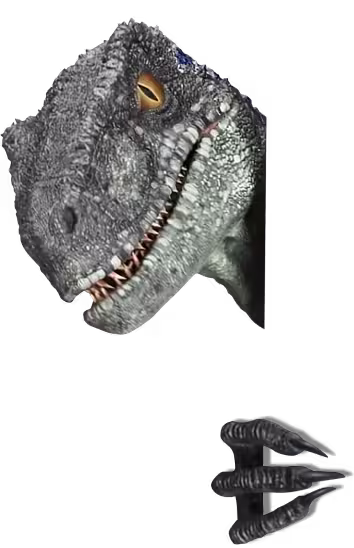 Imagem Veloceraptor olhando atrás da porta